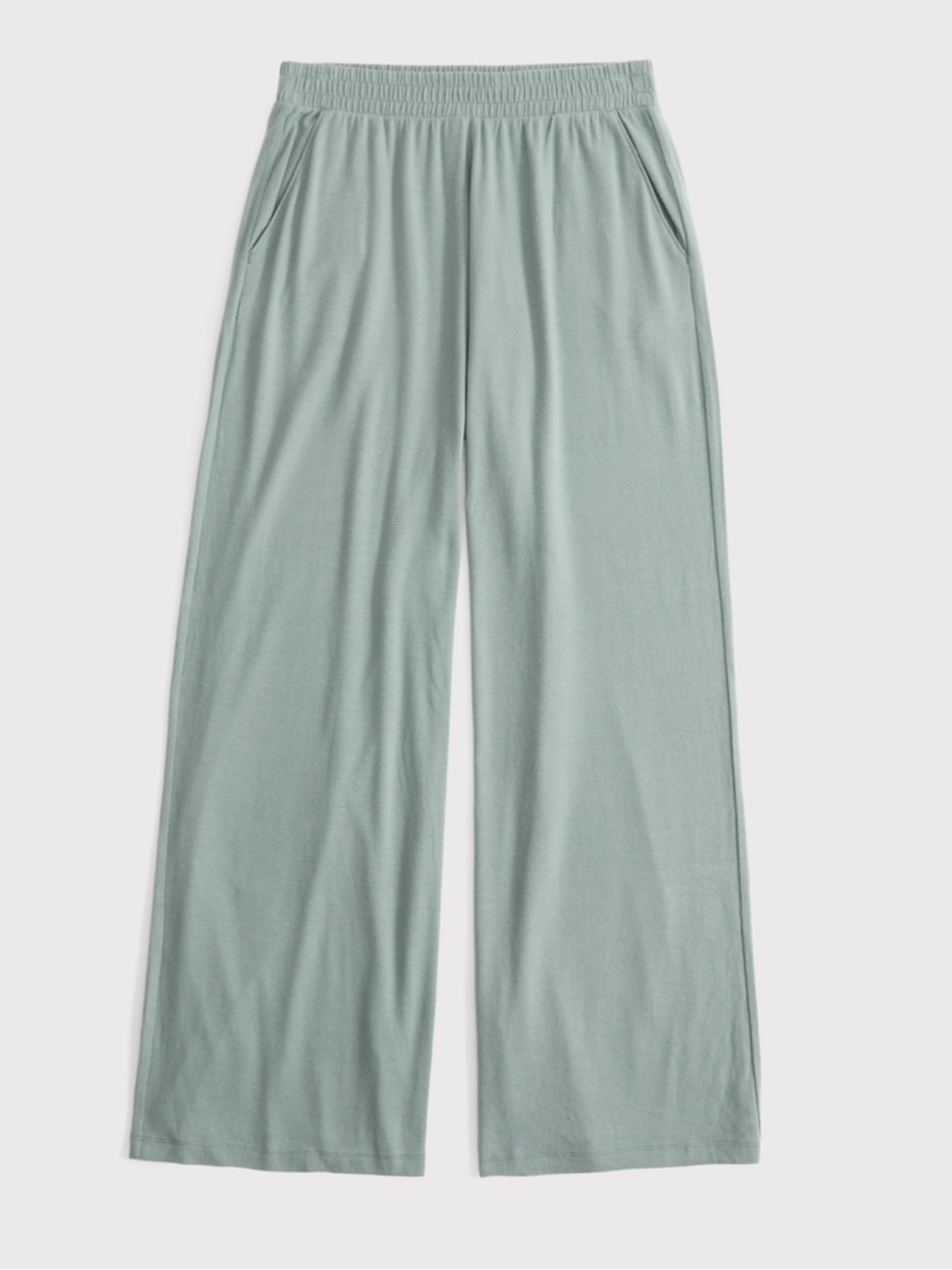 Abercrombie & Fitch Wide-Leg Brushed Lounge Pants Green Xs